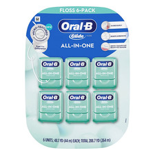 Oral-B Glide All-In-One Mint Flavor Dental Floss, 44 m., 6 pk.
