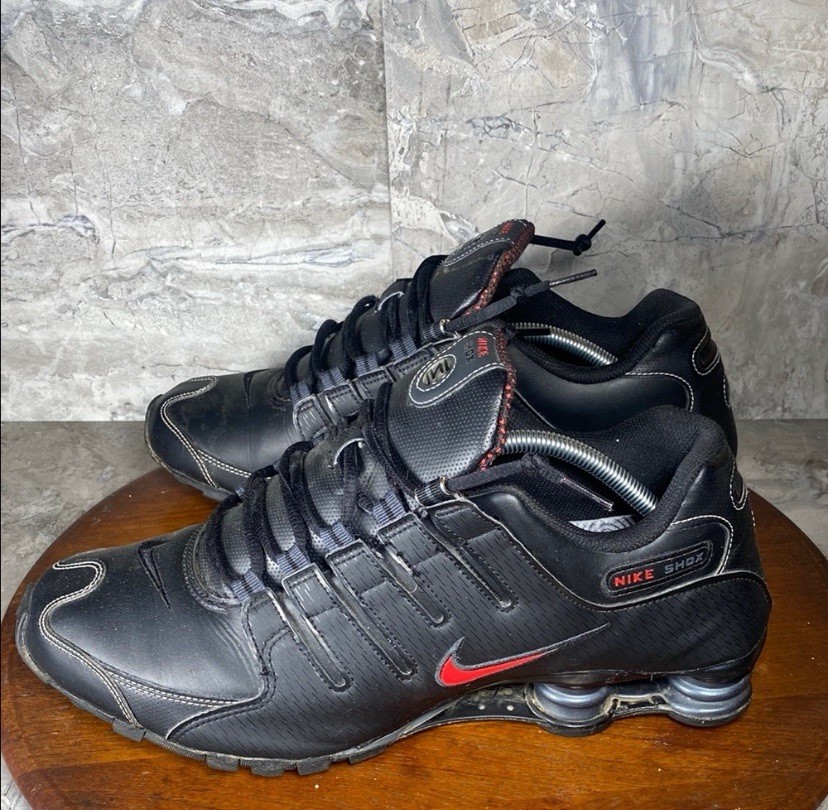 Nike Shox NZ Men's Size 13 Black Varsity Red Athletic Shoes | eBay