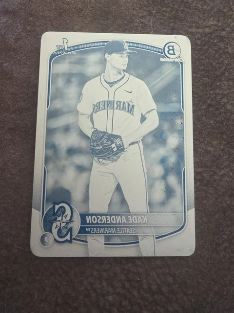 2025 Bowman Draft Kade Anderson Printing Plate CYAN 1st Prospect #1/1 Mariners