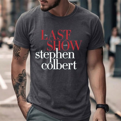 #ad The Last Show with Stephen Colbert 2026 T Shirt The Last Show Shirt Navy S 5XL $26.95
