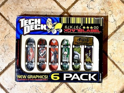 Tech Deck 6 Pack - DNA Black Label - Vintage Fingerboards - Excellent Condition 