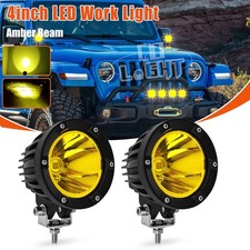 Colight 4" 120W Amber LED Work Light Bar 4WD Offroad Spot Pods Fog Driving Lamps