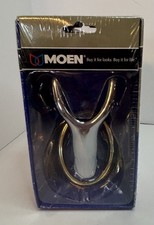 NEW MOEN ROBE HOOK TWO TONE BRASS  CHROME BATHROOM SEALED BOX 1999 VINTAGE