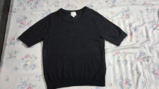 Damen T-Shirt Basic Gr. M Schwarz Kurzarm Run...
