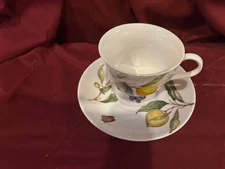 Fine Bone Chaina  lemon and bee design tea cup and saucer 