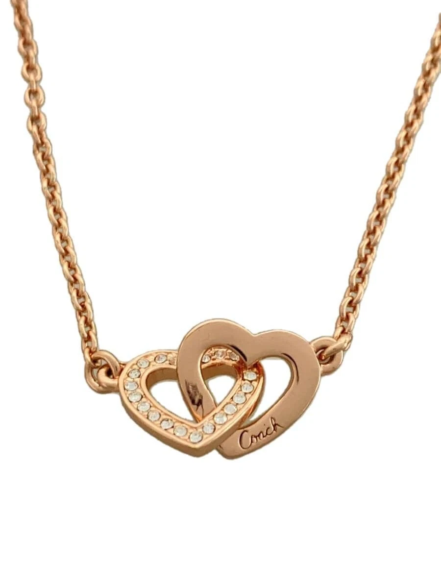 Collana COACH donna cuori ad incastro con top strass