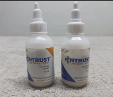 2 ENTRUST 1oz Bottle Ostomy Care Skin Barrier Powder New! Free Shipping!