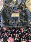 TWO Girl's Oshkosh B'Gosh Overalls Skirtalls Shirts Size 12 months *pre-owned* — photo 3