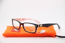 NEW RAY-BAN RB 5206 5014 BLACK RED WHITE LETTERPRINT AUTHENTIC EYEGLASSES 52-18