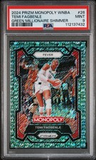 2024 Monopoly WNBA TEMI FAGBENLE #26 FEVER Green Millionaire Shimmer /20 PSA 9