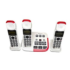 Panasonic KX-TGM420W Amplified Cordless Phone 3 Handset w/ Rechargeable Battery