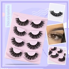 D Curl Russian Strip Eyelash Natural Faux Mink Lashes False Eyelashes Extensions