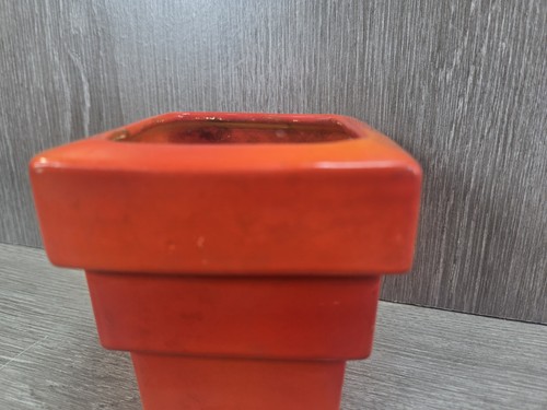 Jardinera naranja Art Deco checa de cerámica artística Erphila años 30 - Imagen 4 de 13