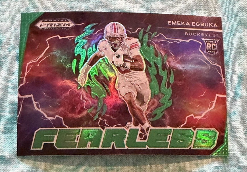2025 Panini Prizm Draft Picks - Fearless Emeka Egbuka #F-8 Green