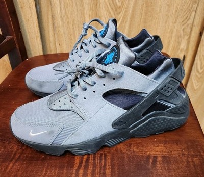 Nike Air Huarache Grey Suede Black Running Shoes Mens 11 DO6708-001 2021