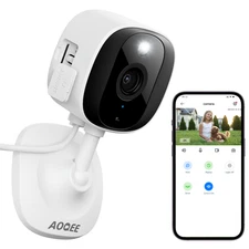 AOQEE 2K Out/Indoor WiFi Security Camera System Smart Home Color Night Vision
