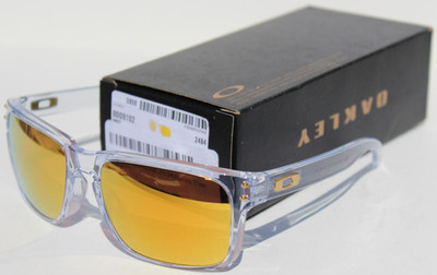 OAKLEY Holbrook POLARIZED Sunglasses Crystal Clear/Prizm 24K Gold OO9102-AD NEW