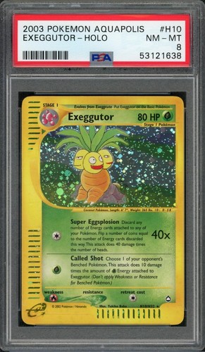 Exeggutor graded PSA 8 for sale on eBay
