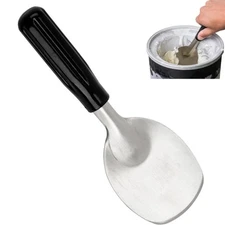 Heavy Duty Ice Cream Spade Scoop with Non-Slip Handle - Stainless Sliver