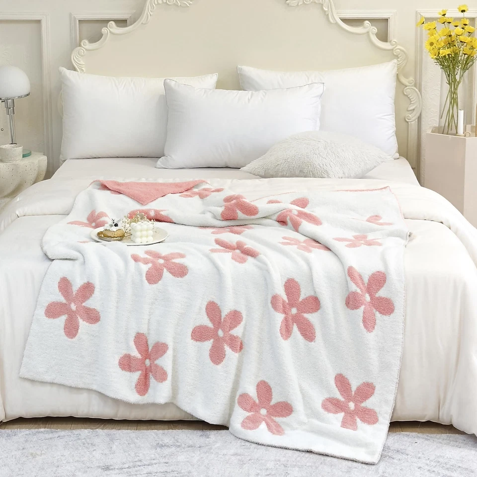 Manta Floral Microfibra Suave Acogedora Planta Girasol Margarita Rosa Vellón K... Foto 3 de 4