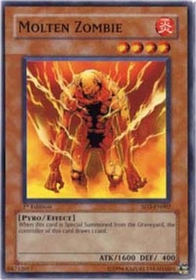 Molten Zombie - SD3-EN007 - Common - 1st Edition - Moderately Played - Blaze of 