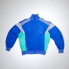 Vintage 70s 80s Adidas Ventex Track Top Jacket Velour France size M D 5/48 