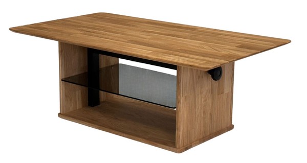 Couchtisch Nagold Wohnzimmertisch 110X62X42-58Cm HöHenverstellbar Eiche GeöLt Ma-image