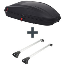 Dachbox G3 Spark 320 + Dachträger Menabo Ariete für Opel Corsa D Combo Typ X12