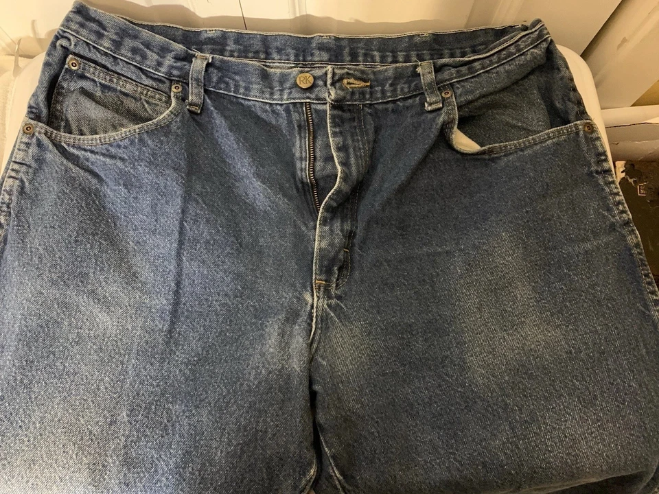 Jeans Red Kap Para Hombre Talla 38 X 30 Peso Pesado Trabajo Denim Azul Pierna Recta Foto 4 de 4