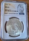 1923 Peace Silver Dollar NGC MS63