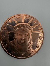 Statue of Liberty Head - 1 oz.999 Pure Copper Round Bullion Coin