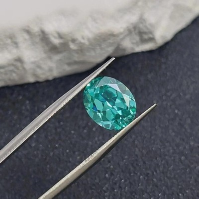 5.48 Ct Certified Natural Neon Blue Paraiba Tourmaline Loose Oval AG Gemstone