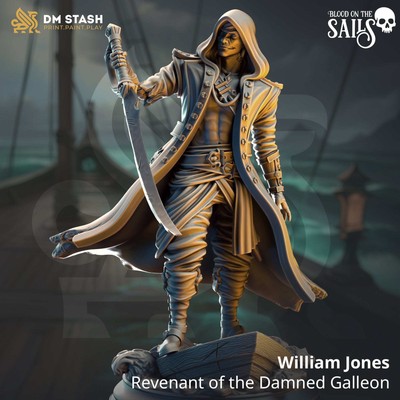 Undead Sword Fighter Tabletop Miniature   Exotic William Jones | Qumi