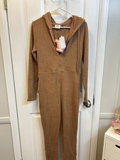 Yitty Women s Brown Bodysuit NWT Size Medium Long Sleeve Zip Up Front