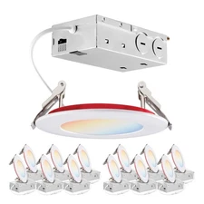 PARMIDA (12 Pack) 4 Inch 2HR Fire Rated LED Recessed Light, ETL, 5 Color