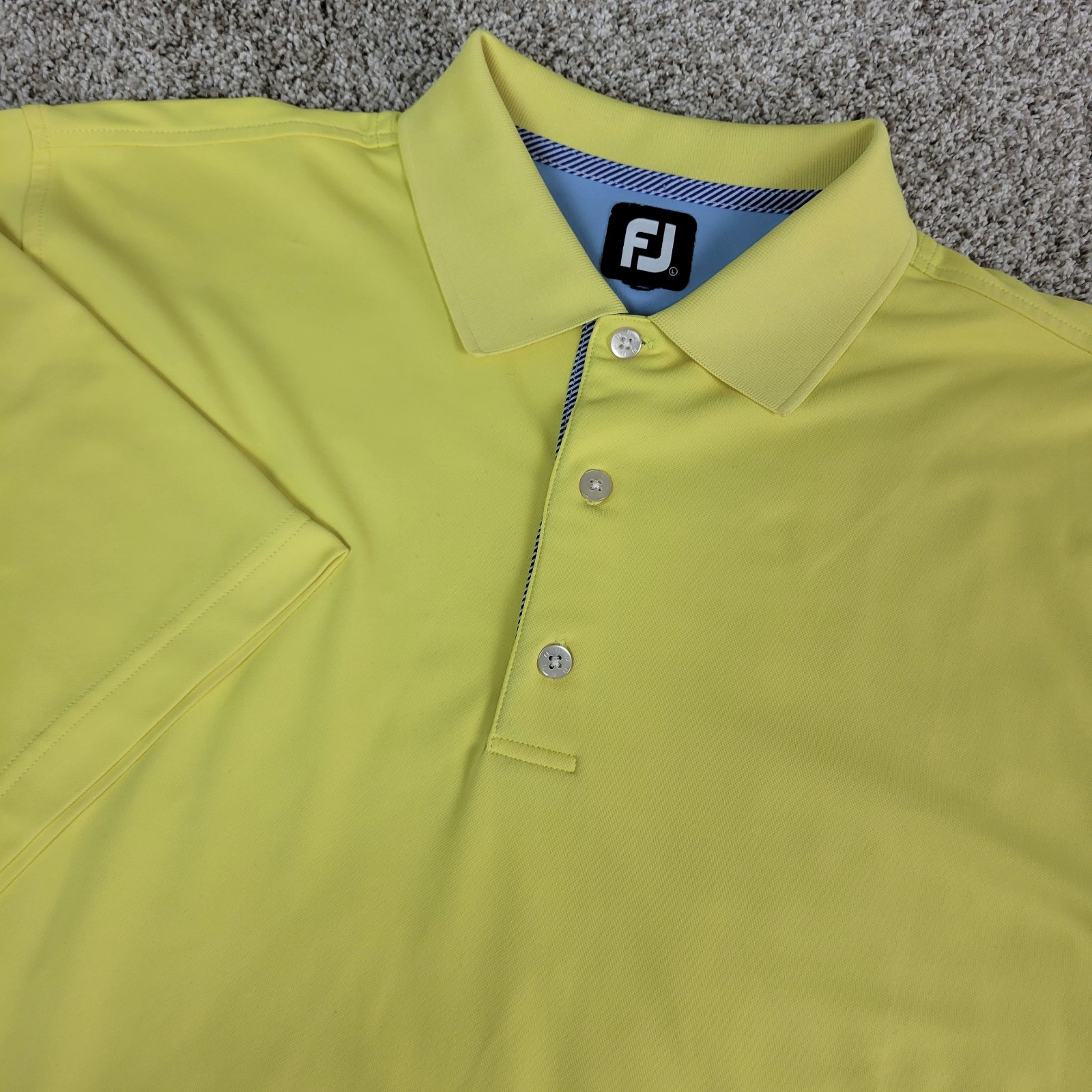 FootJoy Mens Large Solid Yellow Performance Stret… - image 1