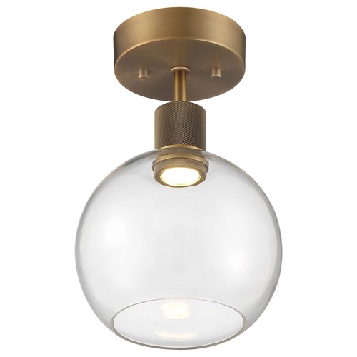 Access Lighting 63148LEDD/CLR Port Nine 8"W LED Semi-Flush Globe - Black - Picture 11 of 12