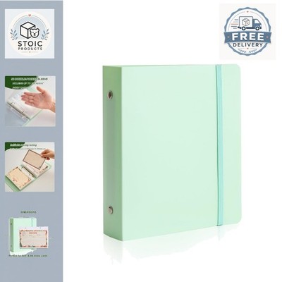 Robuster A6 Karteikarten Mappe mintgrün mit 50 Hüllen für Rezepte & Notizen