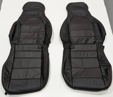 For Mazda Miata Roadster 1996-1998 Black Leather Seat Covers T354