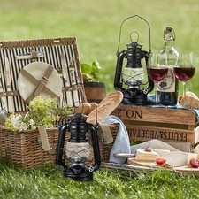 Vintage Hanging Kerosene Lamp Oil Lantern Outdoor Camping Hurricane Lamp 19cm