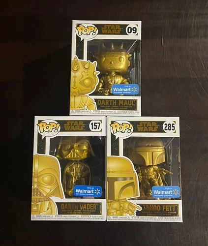 Funko Pop! Star Wars Jango 285 Vader 157 Darth Maul 09 Gold Walmart Exclusive