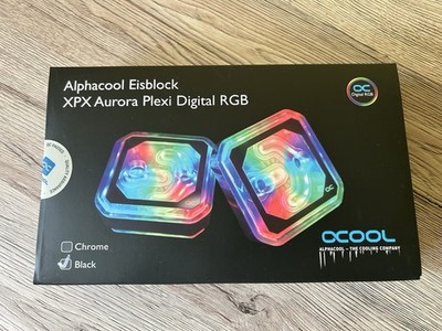 Alphacool Eisblock XPX Aurora Edge - Plexi Schwarz Digital RGB