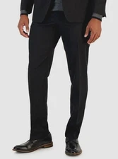 Van Heusen Men's Black Flex Plain Slim Fit Suit Separates Pants Size 42W 33L