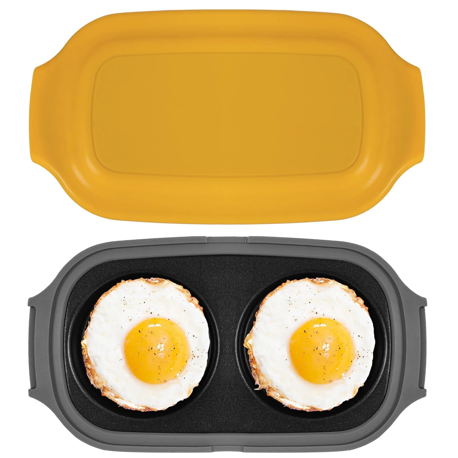 Microwave Egg Cooker, Quick-Heat Poacher Fryer with Lid, for Breakfast Sandwi...