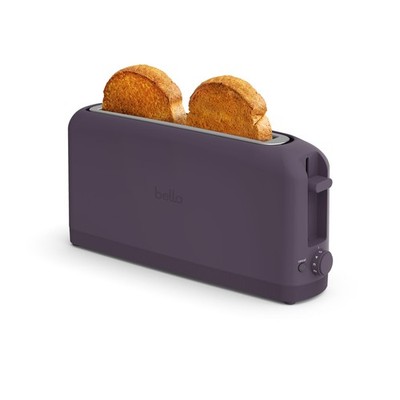 bella 2 Slice Slim Toaster, Fits-anywhere  Kitchenware, 6 2 Slice, Plum 
