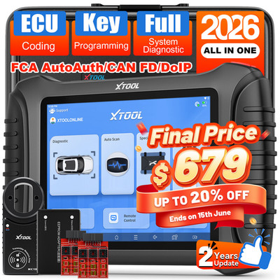 2026 XTOOL X100 PAD3 Car Key Programmer FCA Active Test Diagnostic Tool w/KC100