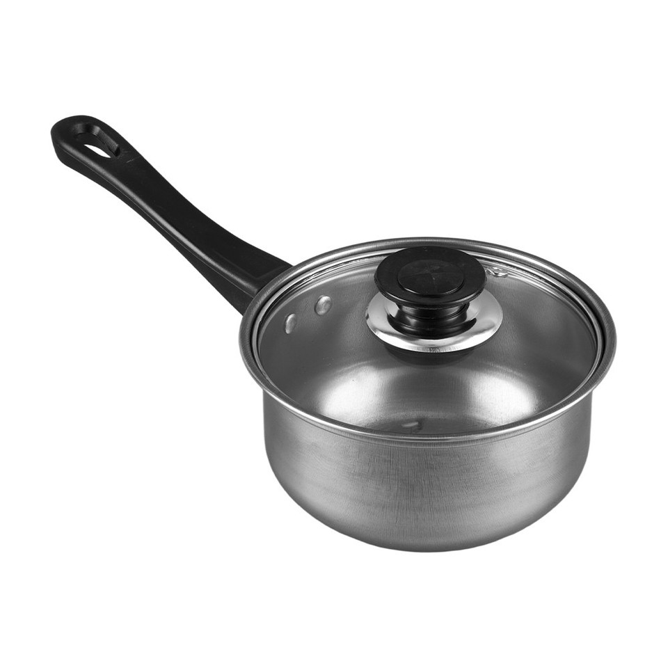 Korkmaz Astron 15 pc Cookware set | Stainless Steel Pots and Pans Set | Inductions Compatible Tri-Ply Bottom Cooking Set  | Silver - KA2057 main image 0