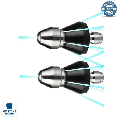#ad 2 Pack High Pressure Sewer Jetter Nozzles for Pressure Washers Stainless Ste... $33.00