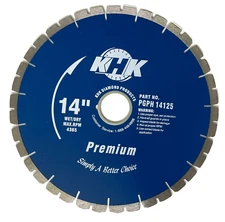 14" Diamond Saw Blade Cut Concrete Bricks Stone 13mm High Segment 60mm Arbor