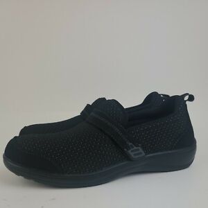 Orthofeet 821 Quincy Women's Black Stretch Shoe Size 7.5 Medium Slip On ...